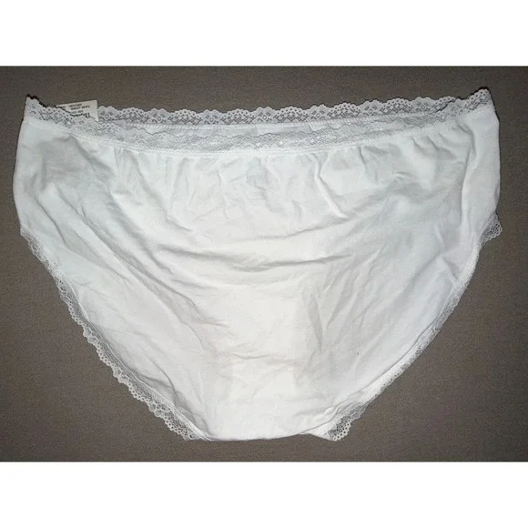Jenni Intimates Women's Lace Trim Panty White & Navy Blue Size XXXL Lot of 2 NWT - Picture 6 of 9